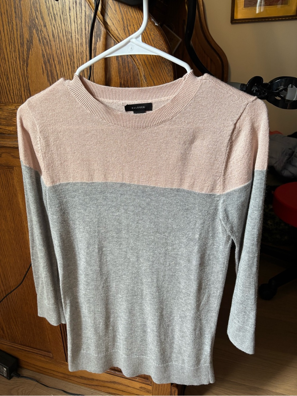 Halogen Blush Pink Knit Crewneck Sweater